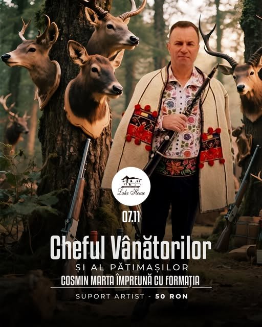 Cheful Vânătorilor și al Pătimașilor – 7 Noiembrie, la Lake House!