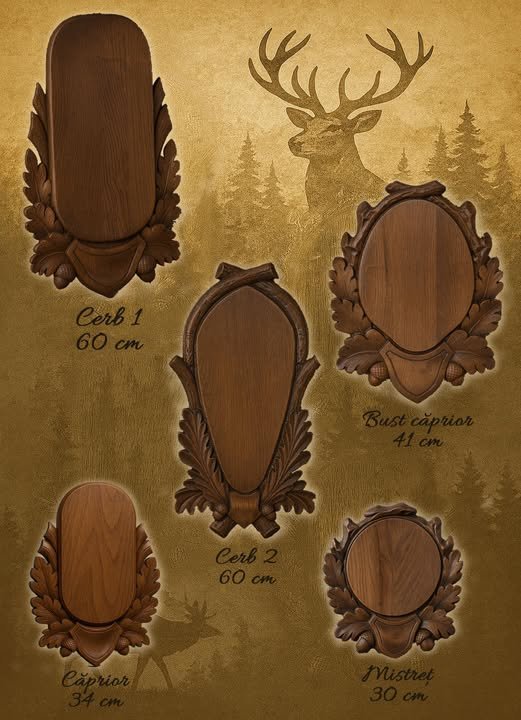 Panoplii sculptate din stejar 0771538685