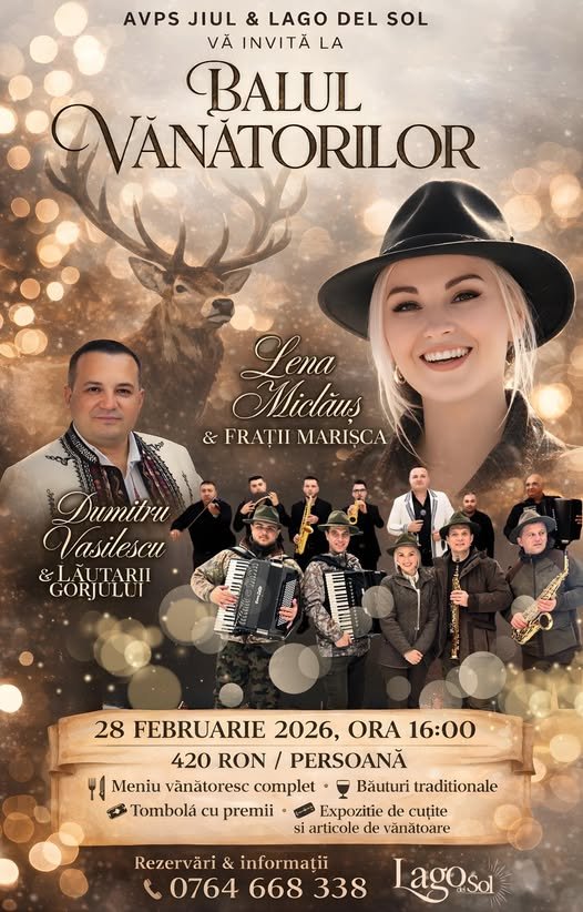Balul Vânătorilor – Malul Mare, Dolj -28 Februarie 2026