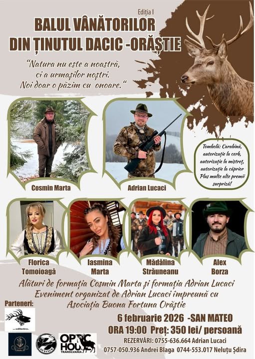 Balul vânătorilor – Orăștie 6 februarie 2026