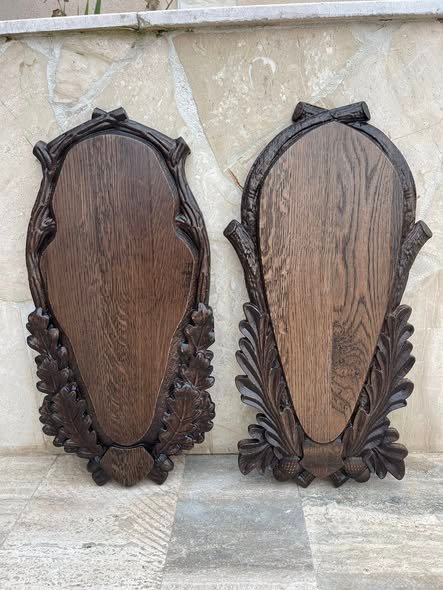 Panoplii din stejar pentru trofee