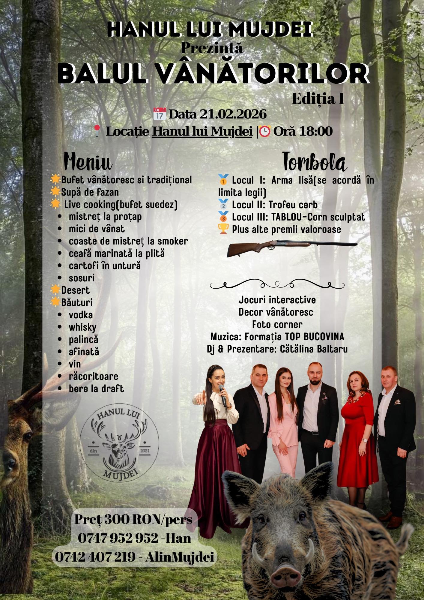 🌲🔥 BALUL VÂNĂTORILOR – EDIȚIA I 🔥🌲 📍 Hanul lui Mujdei