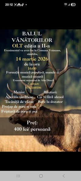 Balul vânătorilor-Olt 14 Martie 2026