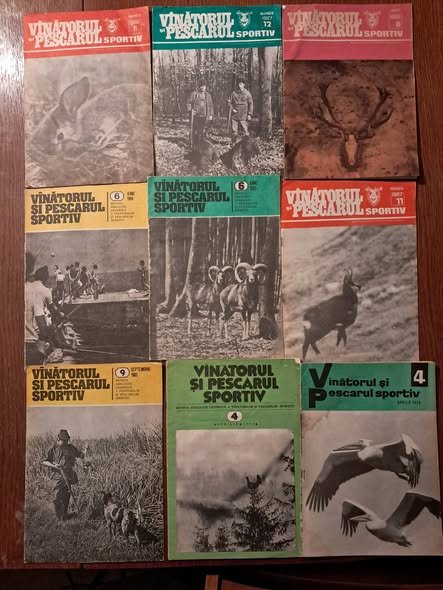 De vânzare cu 100 lei + transport, cele 20 de reviste de pescuit și vânătoare din imagini