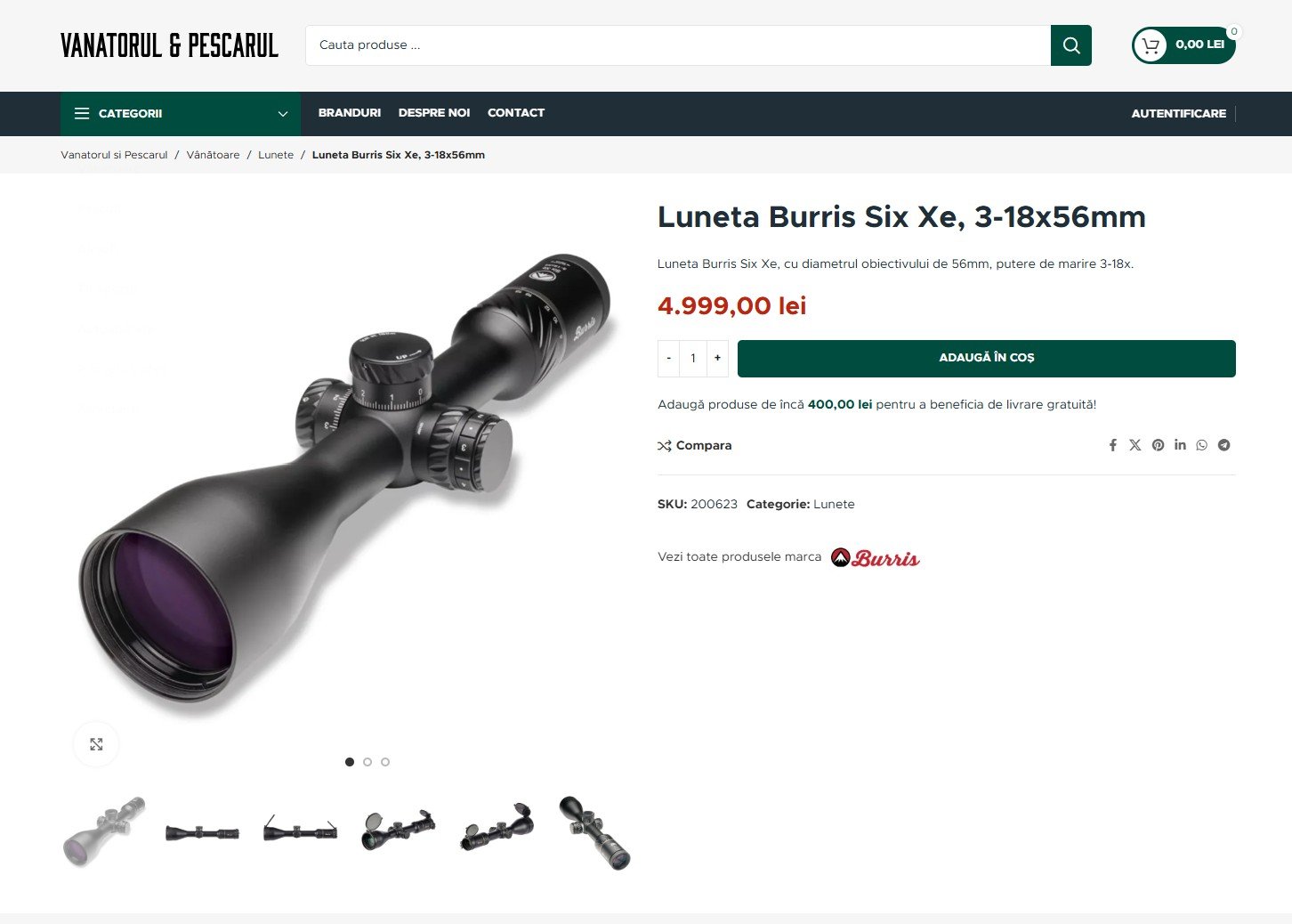 Luneta Burris Six xe 3-18X56