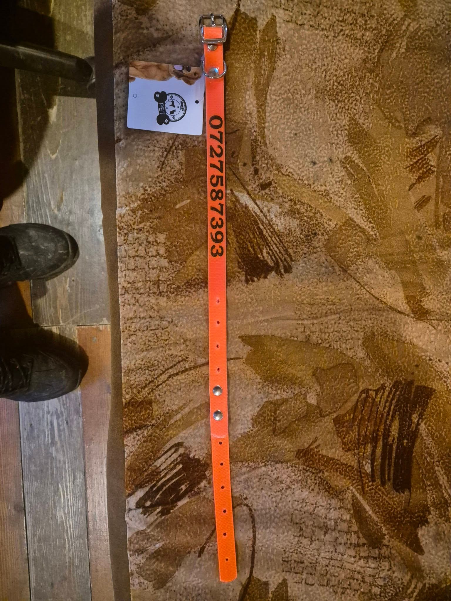 Zgarda pentru câine personalizata cu nr de telefon