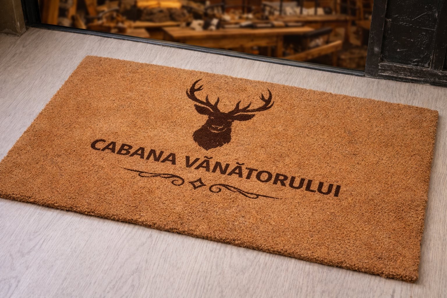 Realizez covorașe personalizate pentru vânători 🦌🔥 din cocos (50×80 cm)