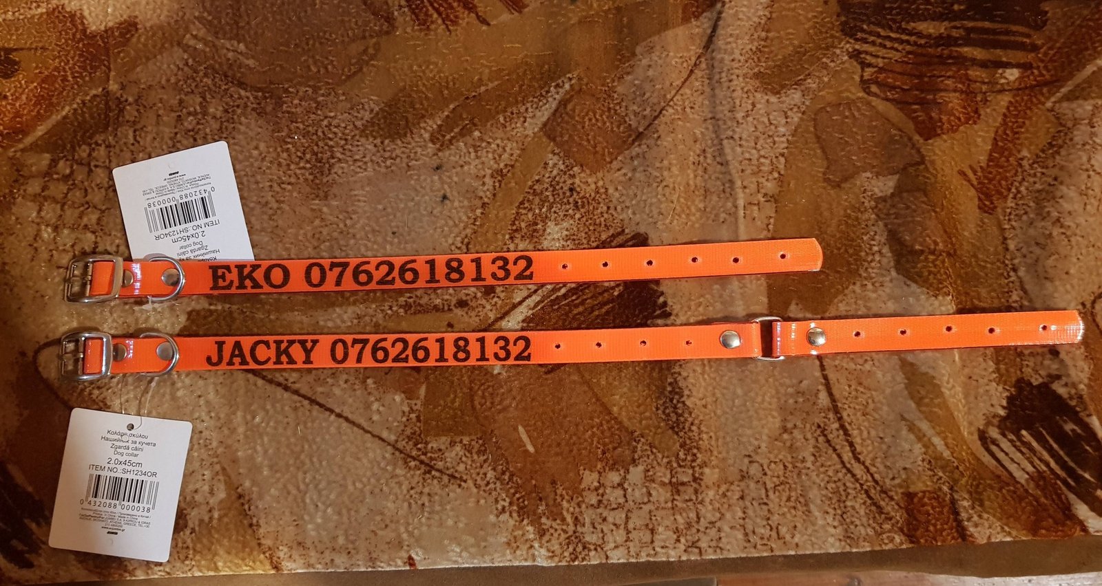 Zgarda pentru câine personalizata cu nr de telefon