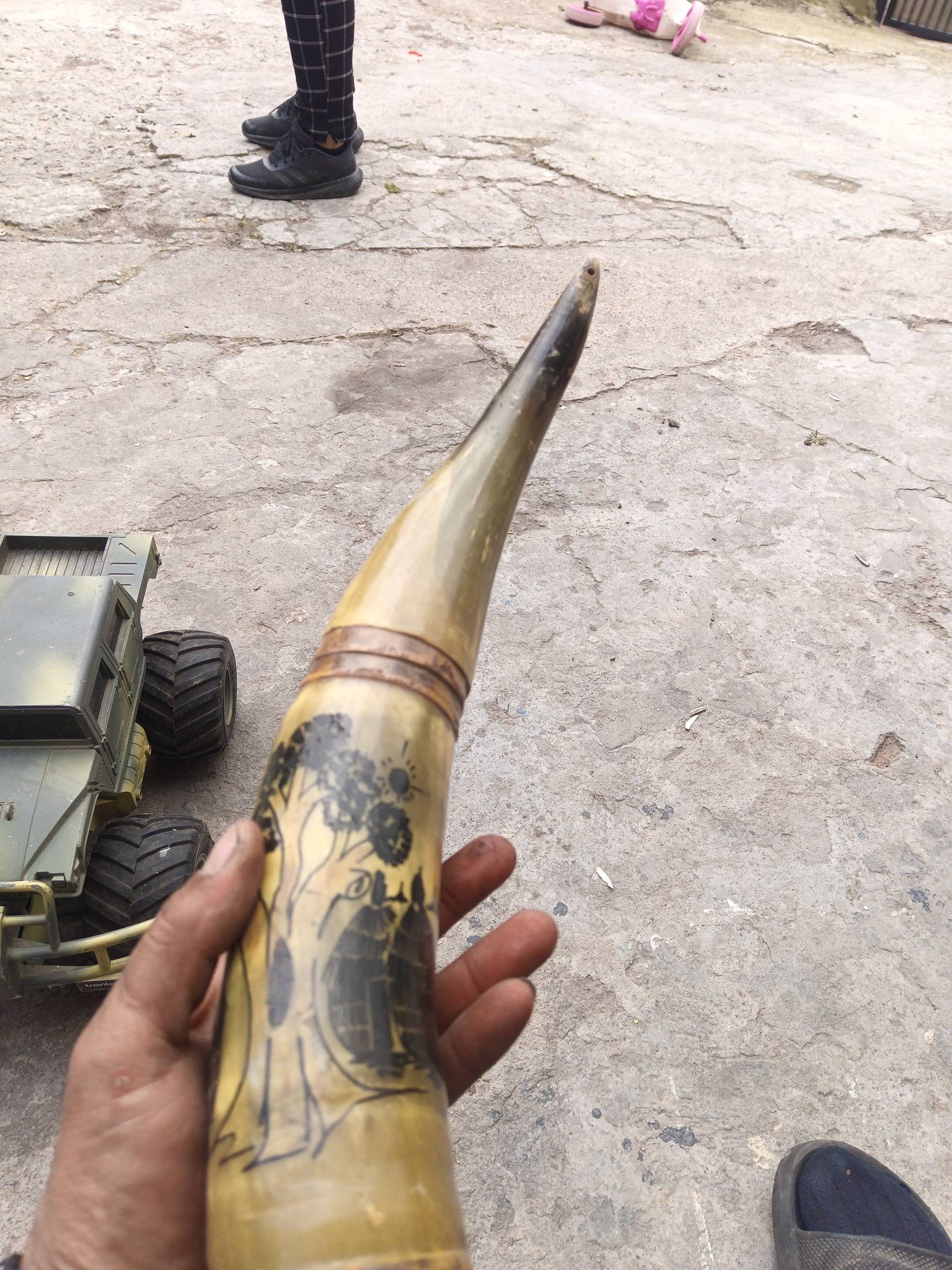 Corn taur sclubtat pictat 200 lei