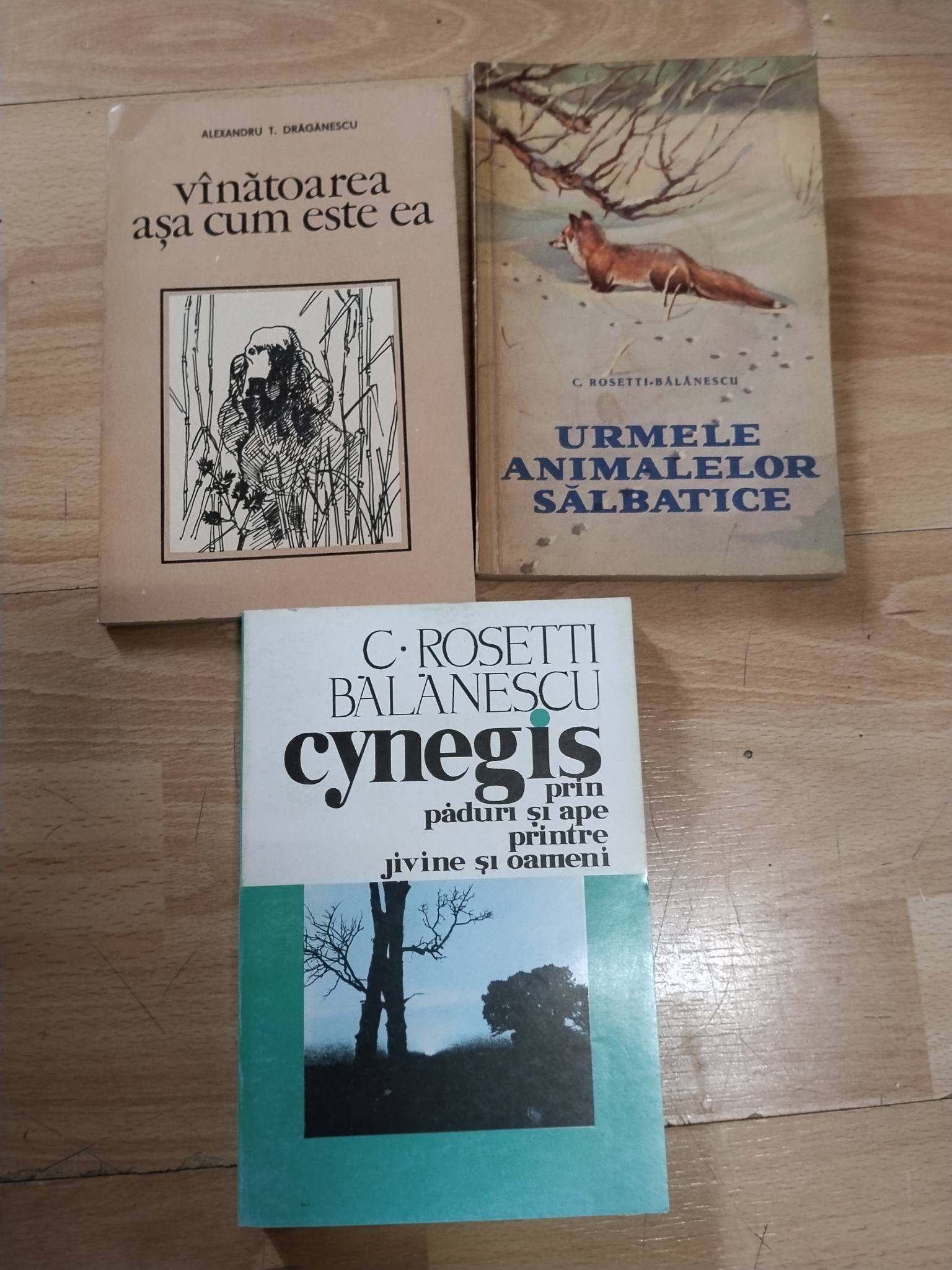 Lot cărți vânătoare, pădure.