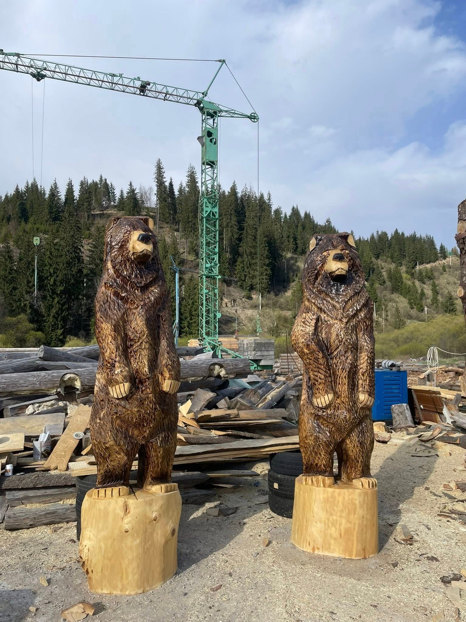 Mese, bănci rustice cu diferite animale sculptate , sculpturi cu drujba pe comandă !