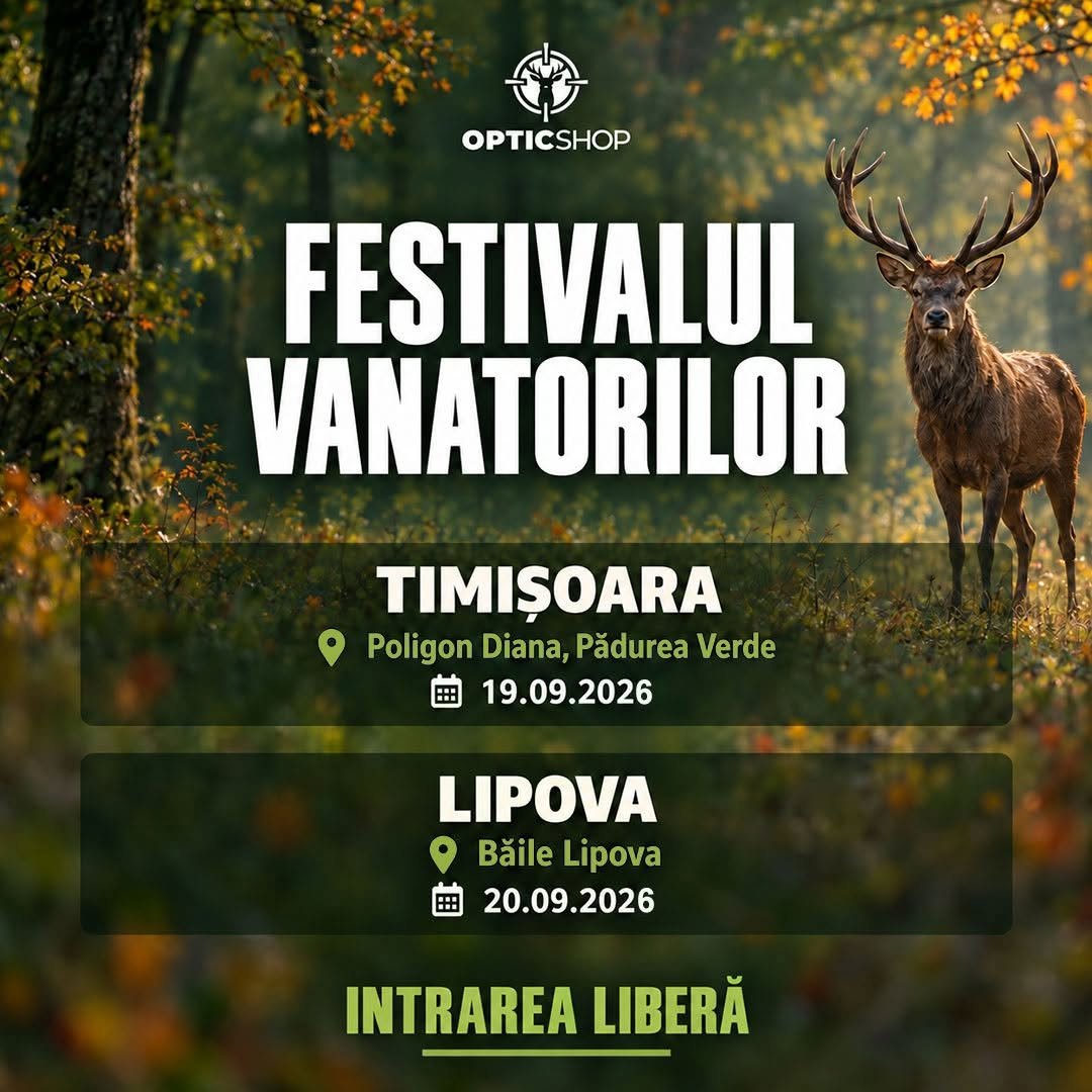 Weekendul acesta ne vedem în Timișoara și Lipova la Festivalul Vânătorilor